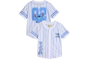 Disney Boys Sports Jersey - Mickey Mouse Cars Lightning McQueen Lilo and Stitch Hockey Baseball Jersey for Toddlers and Kids
