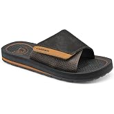 Cobian Men's Drt Slide | Adjustable Hook &amp; Loop Strap, Synthetic Leather Upper, Padded Lining, Full Arch Support, Soft EVA Top Sole, Moto Grip Pattern