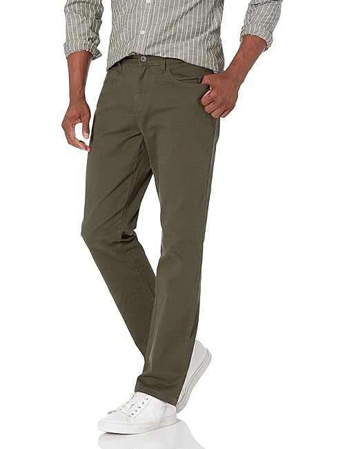 Goodthreads Men's Straight-Fit 5-Pocket Chino Pants, -Olive, 28W x 29L