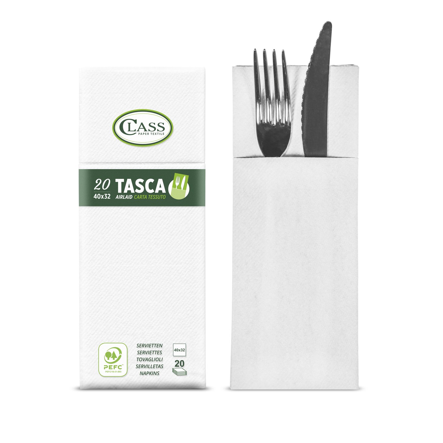 Class C4032ta 0 Pefc Airlaid Tovagliolo Tasca Portaposate
