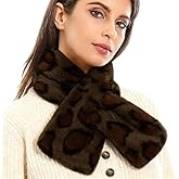 RainFlowwer Faux Fur Collar Scarf for Women Winter, Fluffy Scarves Neck Shrug for Cold Weather
