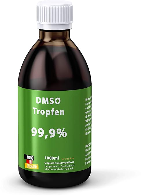 DMSO 1000ml 99,9 % Reinheit ph eur: Dimethylsulfoxid unverdünnt - Made in Germany - Apothekenflasche - Braunglas
