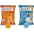 Quest Nutrition Tortilla Style Protein Chips Bundle, Ranch & Nacho Cheese, Baked, High Protein, Low Carb, Gluten Free, 1.1 oz, 24ct