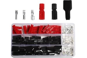 ktolplao 15/30/45 Amp Connectors Assortment Kit Quick Disconnect Battery Modular Terminals AWG10-20 Red Black Housing Connects Set Kit Come Harness Plug Gauge Cables Battery Set Car