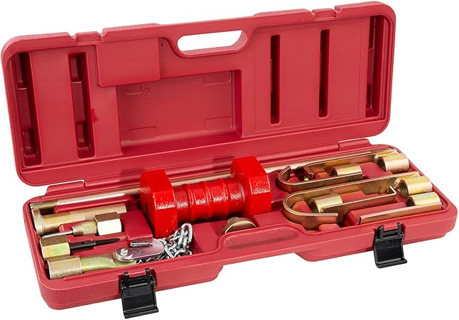 OEMTOOLS 25922 slide hammer dent removal kit with multiple attachments in blow mold case