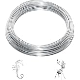 JAKOUE 18 Gauge（1mm） Silver Craft Wire for Sculpting，100ft（30m） Aluminum Wire for Sculpting Armature Wire Silver DIY Bendable Craft Wire