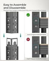 SONGMICS 5-Tier Heavy-Duty Shelving Units Set of 2 50x100x200 cm Misty Grey view 5