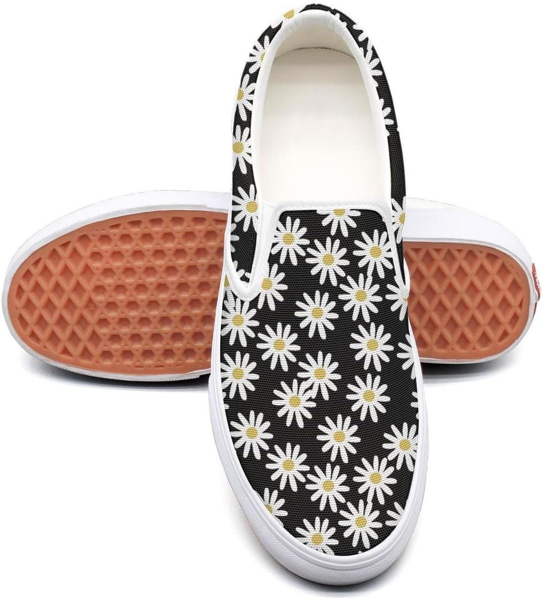 VXCVF Cute Daisy Flower and Fox Beautiful Women Loafer Fashion shoefor Womens