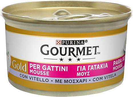 Purina Gourmet Gold Umido Chat Mousse Pour Chatons Avec Voilet 24 Canettes De 85 G Lot De 24 X 85 G Amazon Fr Animalerie