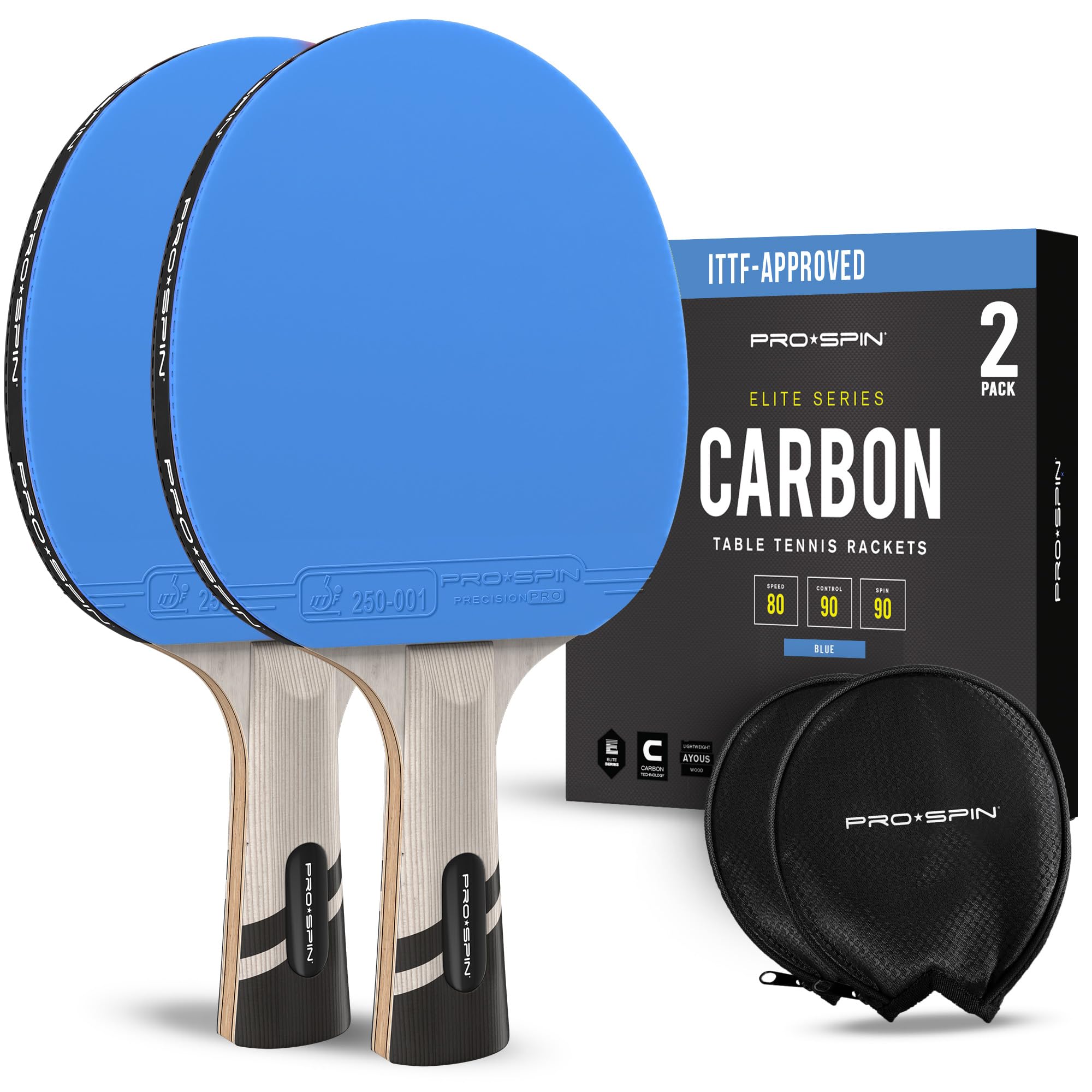PRO SPIN Ping Pong Paddles - Professional Level