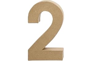 Creativ 20 cm 1-Piece Papier Mache Number 2