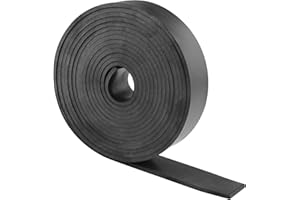 VUAOHIY Neoprene Rubber Sheet, Solid Rubber Seal Strips for DIY Gasket Materials, Oil-Resistance, Sound Reduce and Anti-Slip for Flooring, Pads, Bumpers, Supports(1In x 1/8In x 10Ft)