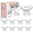 Nursi Luna Flange Inserts 8PCS 21mm for 24mm Flanges/Shield of Most Pumps, Flange Sizing Kit Silicone Flanges Insert, Breastfeeding Essentials Kit for New Moms