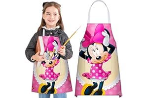 Akkya Kids Aprons for Cooking Toddler Chef Painting Apron with Pocket Baking Art Gardening Personalized Smock for Girls Boys