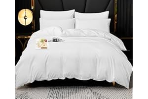 WYFKYMXX Incontinence Duvet Protector Soft and Breathable Cotton Reusable Duvet Waterproof Protector Cover with Zipper Closer & Corner Ties for Child Elder Pet. (White,King)