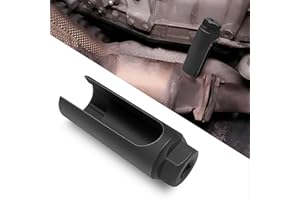 Uisky AA Oxygen Sensor Sokcet,3/8 Inch O2 Sensing Sleeve x 0.86 inch（22mm） 6-angle Specification,Steel Universal Puller Oxygen Sensor Wrench for Most Models of Cars (black).