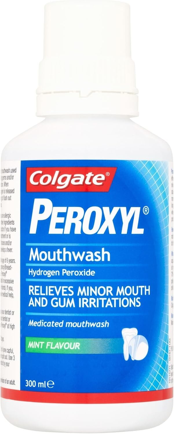 4 Bottles of Colgate Peroxyl Mouthwash Mint Flavour 300ml, 300 ml (Pack of 4) - Image 3