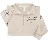 Grandma Custom Quarter Zip Sweatshirt, Mama Sweatshirt, Custom Mama Gifts, Christmas 2025 Gift