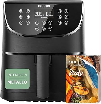 Friggitrice ad Aria 5,7 L, 13 Funzioni, 97% Meno Olio, 1700W Nero