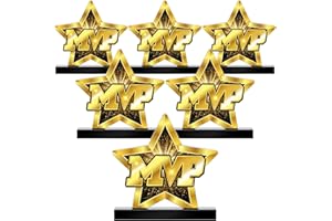 Loetere 6 Pcs MVP Champion Trophy Award 5-7 Inches Acrylic Most Valuable Player Champion Trophy MVP Medal Champion Prize Cup for Football Basketball Soccer Softball Team