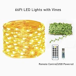 Twinkle Fairy Lights 66ft with Artificial