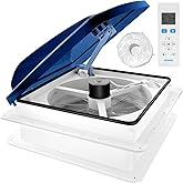 Kohree 14" RV Vent Fan 10 Speed Reversible with Remote Control: 12V Super Quiet RV Roof Vent Fan for Camper Trailer Bathroom,