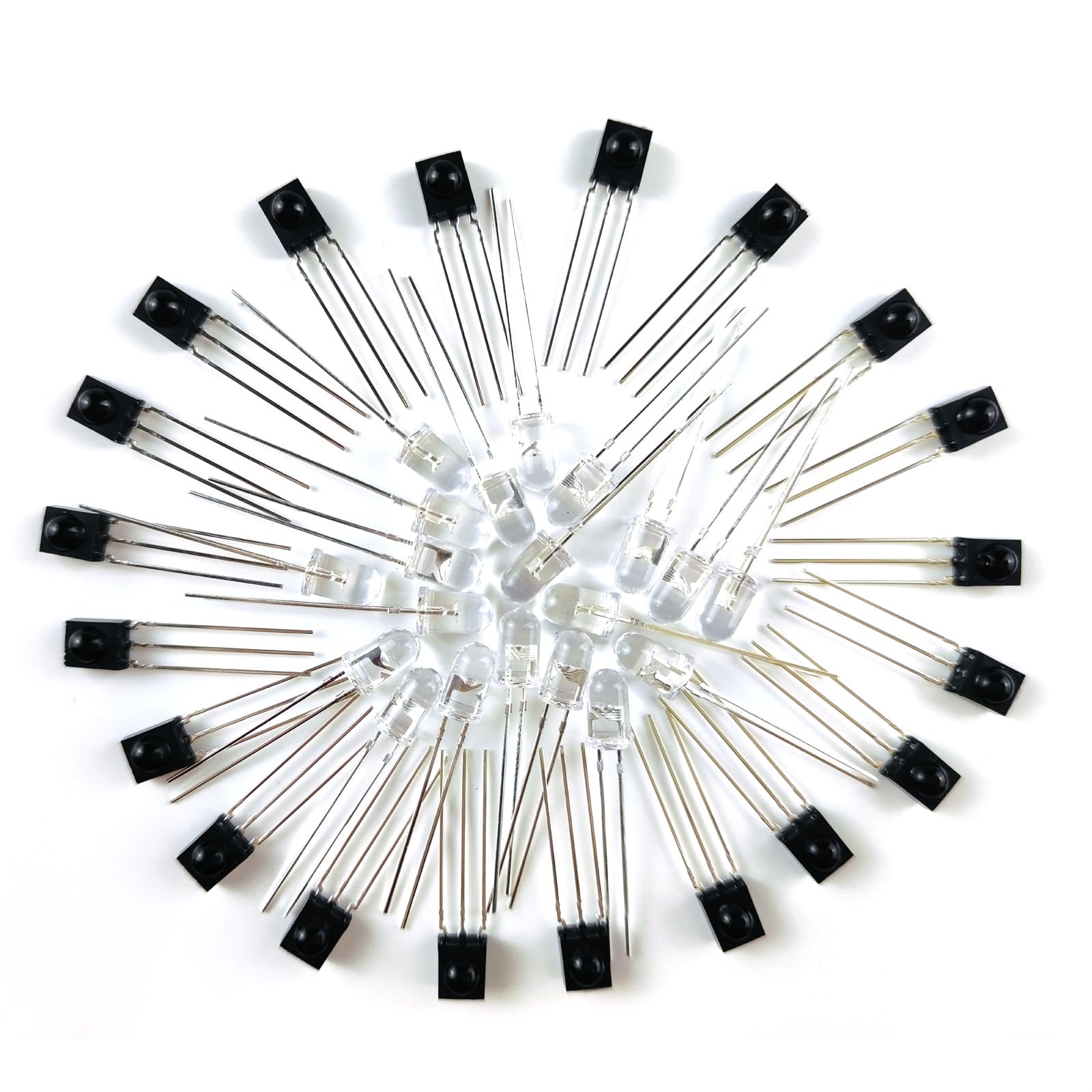Gikfun 5mm 940nm LEDs Infrared Emitter IR Emission and IR Receiver Diode for Arduino (Pack of 40pcs) EK1964