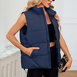 Century Star Nay Blue Puffer Vest for Women's