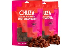 CHUZA Spicy Dried Strawberries, Mexican Snacks Chili Strawberry Dried Fruit, Spicy Mexican Candy for Adults and Children, Natural Dried Strawberries-2 Pack