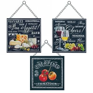 Zings & Thingz 57073947 Delicious Designs Wall Decor Trio, Blue