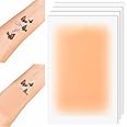 PAGOW 4 Pcs Tattoo Cover Up Tape, Waterproof Ultra Thin Scar Patch, Invisible Sweatproof Concealer Sticker, Breathable Skin Cover Up Pad for Tattoo, Scar, Birthmarks, Dark Spots (Fair Skin)