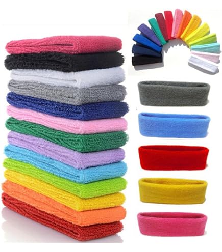 Lot De 4 Bandeaux De Sport En Coton Tie-dye | Antidérapants, élastiques, Pour Hommes Et Femmes - Course, Fitness, Yoga