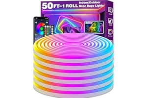 AILBTON 50Ft Neon Rope Lights,Flexible Led Rope