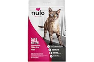 Nulo Freestyle High Protein Cat & Kitten Food, Chicken & Cod Recipe - Natural Grain-Free Dry Cat Food with Omega Fatty Acids & Probiotics, 4 lb Bag