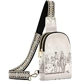 NCRJCZQL Crossbody Sling Bag for Women Leather Shoulder Chest Bag | Small Fanny Pack for Hiking Travel
