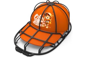 XQXA Hat Washer Cage - No Assembly Needed Hat Cleaner | Perfect Fit for Adult and Kids Hats | Ideal for Baseball Caps | Safe for Dishwasher and Washing Machine | Black | 1-Pack