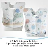 PewinGo Disposable Bibs 50 Packs Baby Weaning Bib Adjustable Waterproof Inner view 5