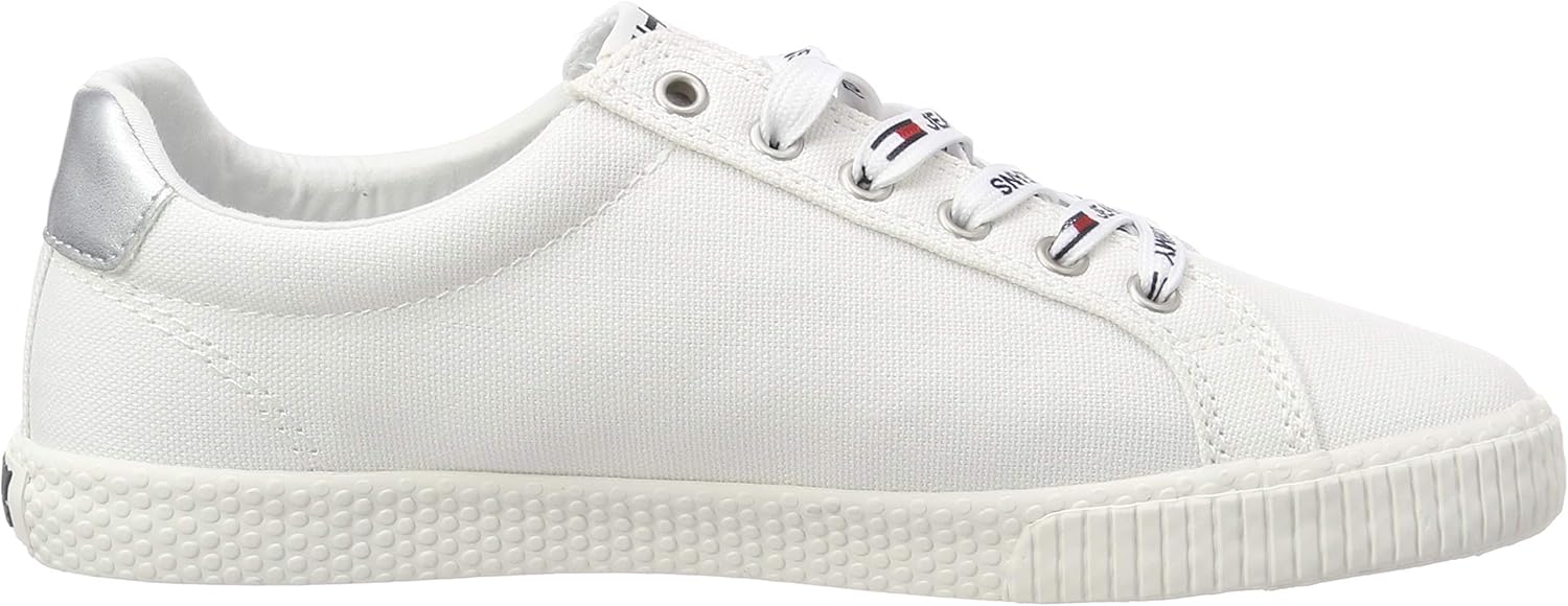 tommy jeans classic logo leather lace up trainers