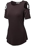 Lock and Love LL WT1805 Womens Short Sleeve Loose