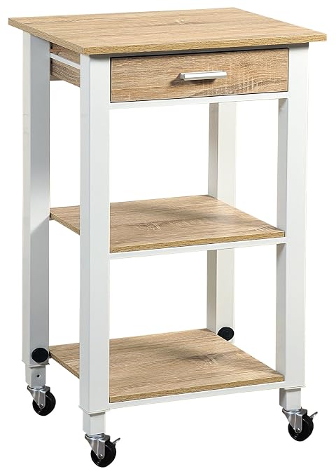 Kesper Hohenverstellbar 81 91 Cm Kuchenwagen Holzdekor Weiss 46