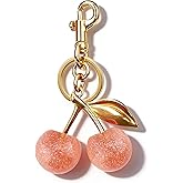 Keychain Cherry Bag Purse Charms For Handbags Accessories— Cherry Bag Charm For Women Cute Valentines Day Gifts