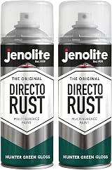 Jenolite Directorust Hunter Green Gloss Spray Paint 2x400ml RAL 6028