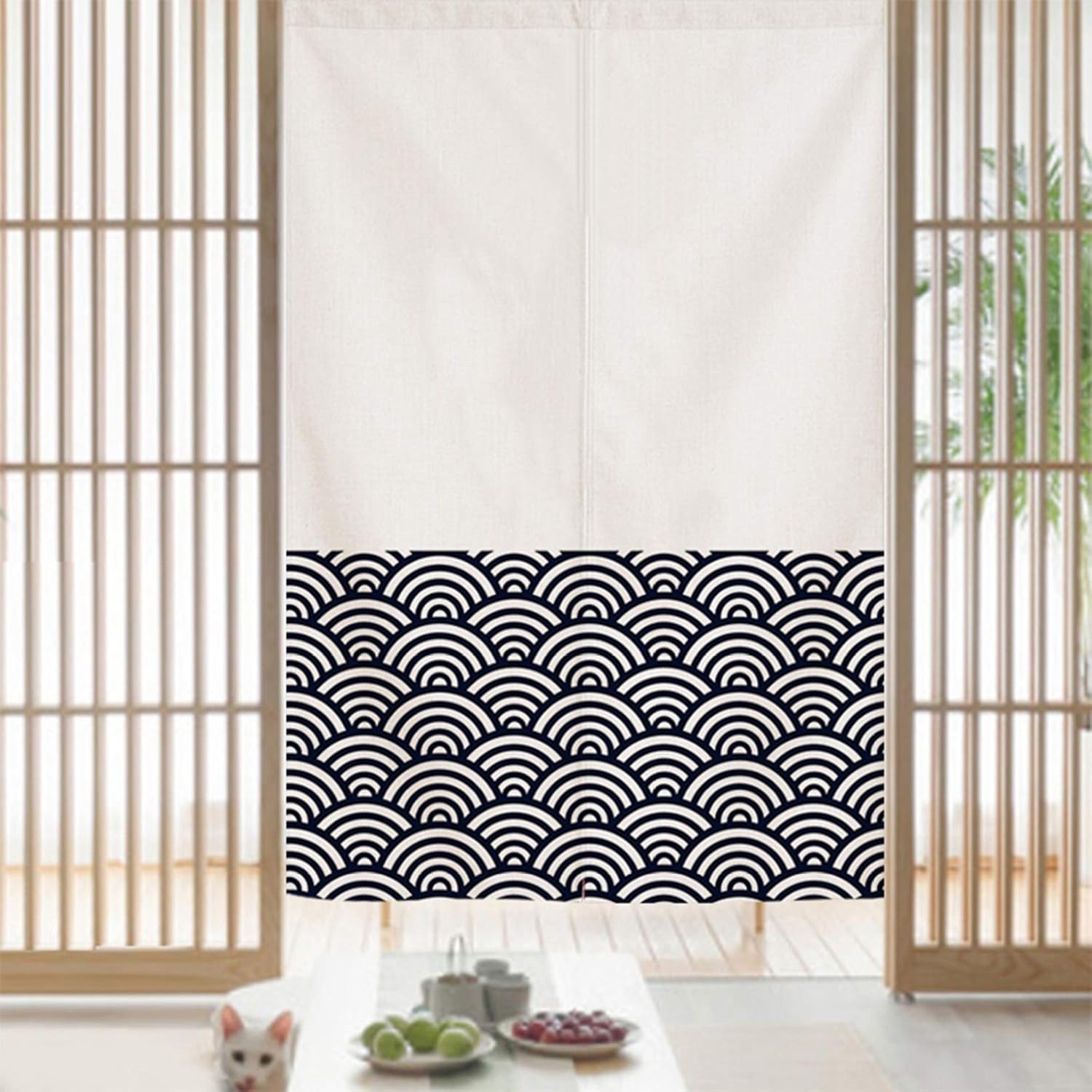 Amazon のれん 仕切り 和柄 遮光ドア 暖簾 幅70cm 幅75cm 幅80cm 幅85cm 突っ張り式 遮光 バスルーム目隠し 冷房 暖房効率アップ 室内インテリア 90cm丈 100cm丈 1cm丈 150cm丈 玄関 トイレ ドア用 お店 和風 のれん オンライン通販