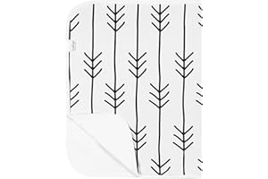 Kushies Deluxe Change Pad Flannel, One Direction Black & White