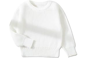 PATPAT Baby Girls Boys Newborn Sweater Crewneck Pull Over Knit Solid Long Sleeve Fall Winter Clothes