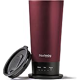 Nextmug Go - Temperature-Controlled, Self-Heating Travel Mug (Burgundy - 16 oz.)
