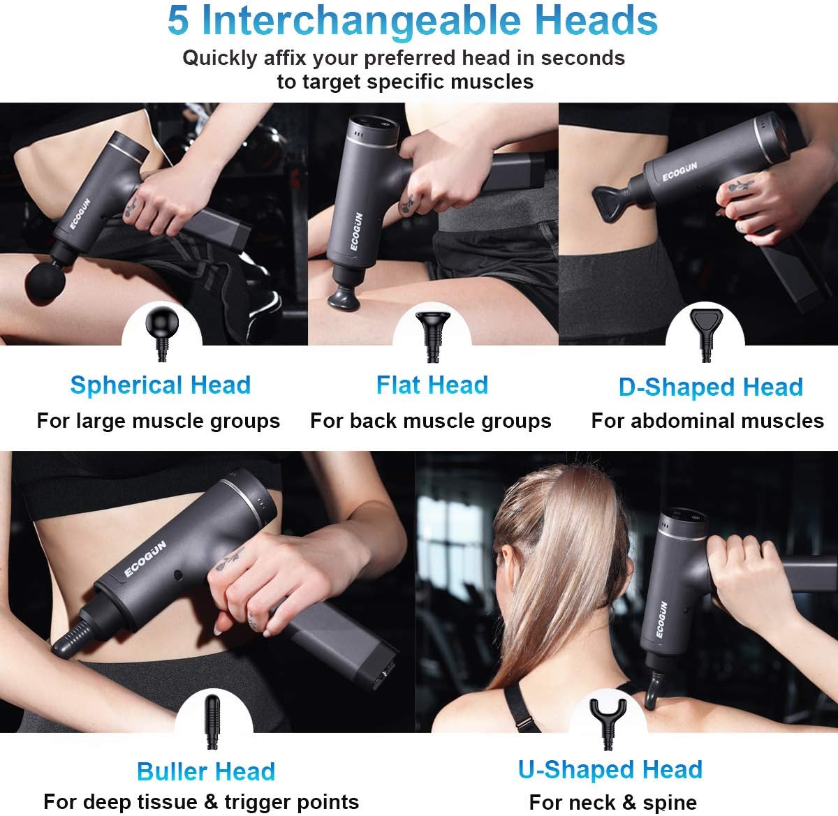 Muscle Massage Gun,1.5lb Lightweight -Hand Held Deep Tissue Muscle Massager, Neck Back Massager,Professional Personal Massage Device, Super Quiet Brushless Motor: Health & Personal Care