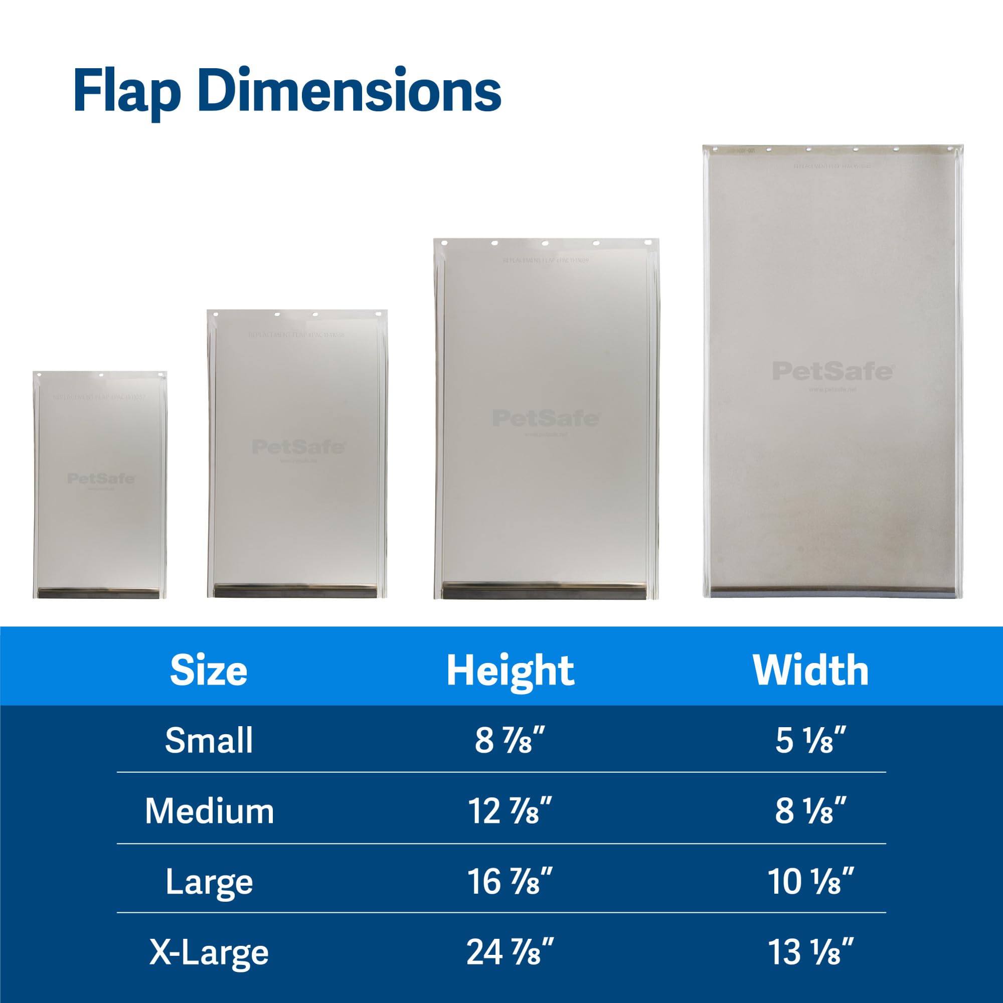 PetSafe Original Replacement Flap - Doggie Door Vinyl Replacement Flap for Sliding Glass Pet Door - Durable & Made with Non-Toxic Materials - 16 7/8