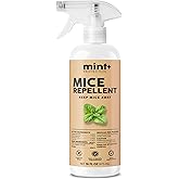 Mint+ Mice Repellent Spray, Natural Rodent Deterrent for Indoor & Outdoor Use, 16 oz (475mL)