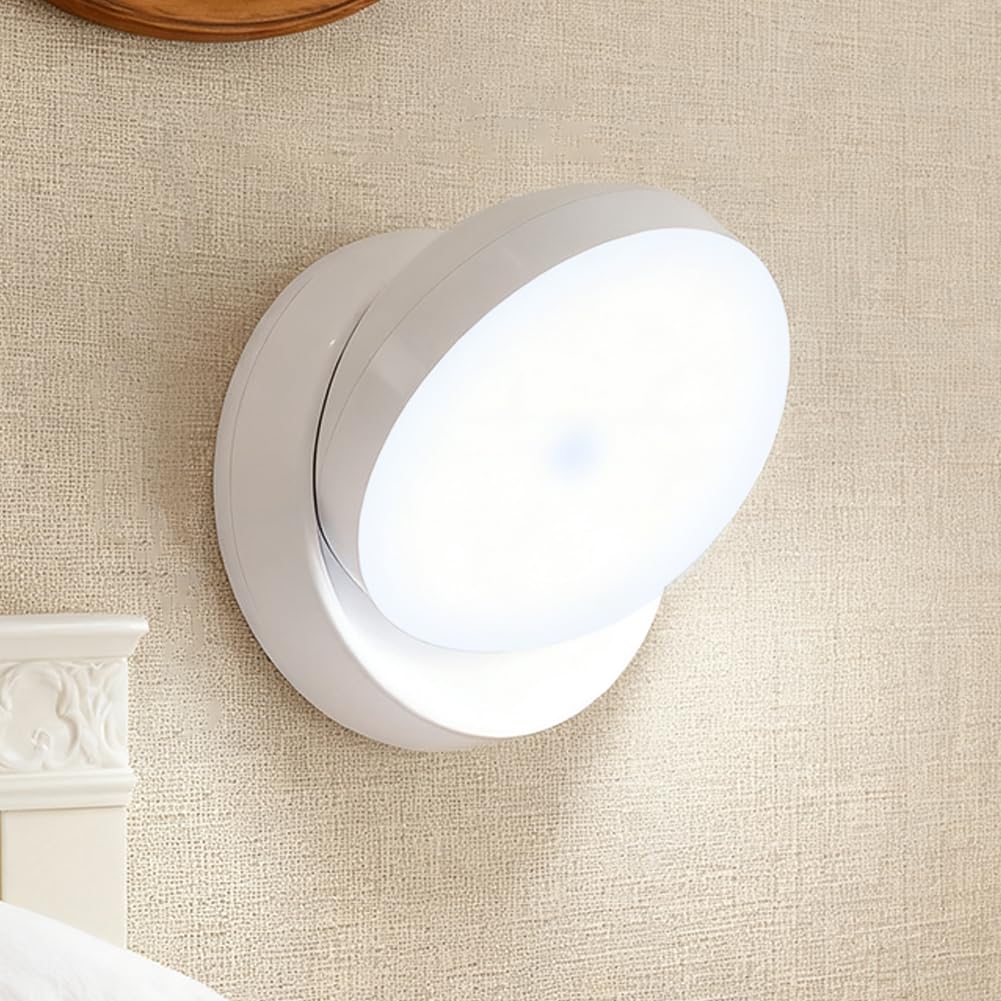 Photo 1 of 1 Pack Motion Sensor Night Light,Magnetic Closet Light for Bedroom Kitchen Stairs-360 Degree Rotation(Batteries not Included)-White
